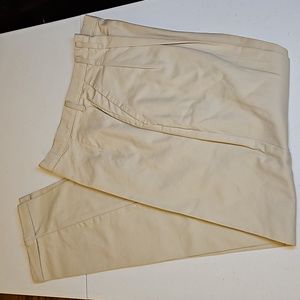 VINTAGE CHIC PANTS SLACKS KHAKIS 14 AVERAGE CREAM TAN SCHOONERS